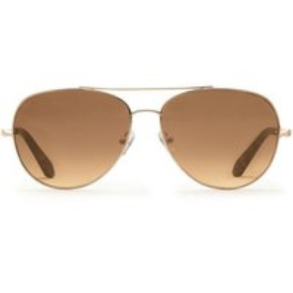 Stella & Dot Chevron Aviator Sunglasses-Gold